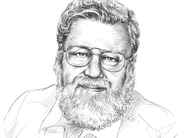 Line drawing of Dave Cockrum