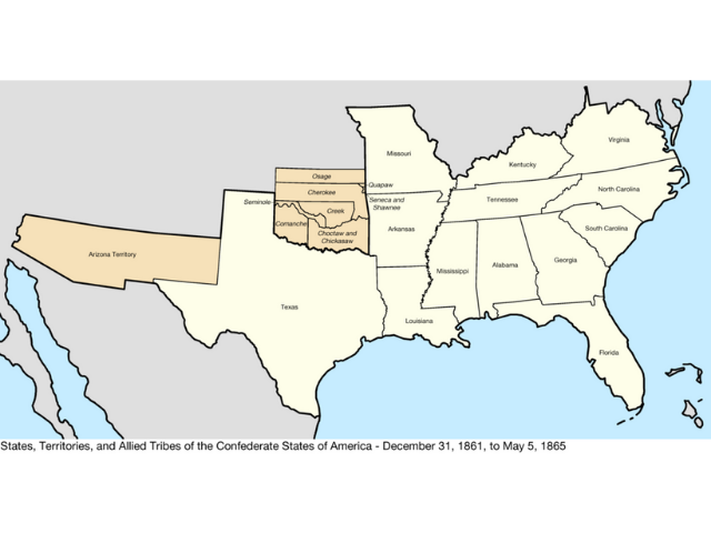 Map of the Confederate States of America