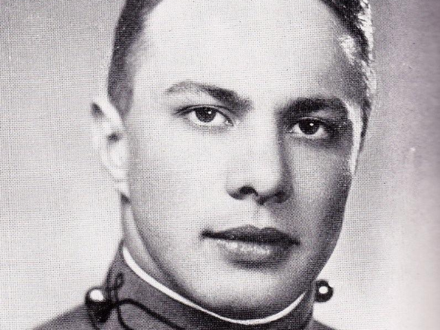 A young Doc Blanchard in a uniform 