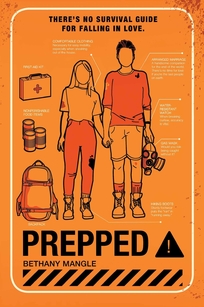 A girl and boy with safety equipment drawn in the style of a survival guide. 