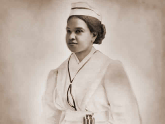 Anna DeCosta Banks in a nurse uniform.
