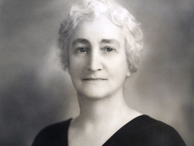 Black and white photograph of Ida Dacus
