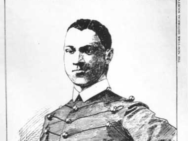 Black an white photo of Whittaker in uniform