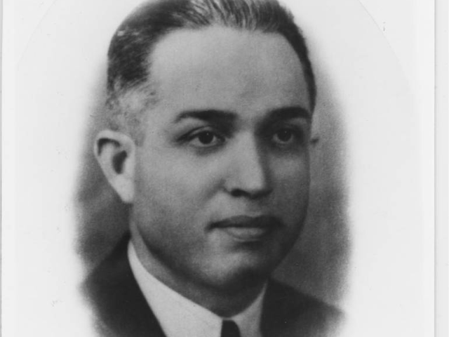 Black and white photograph of Miller Whittaker