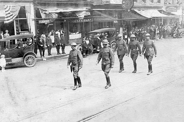 Returning WWI soldiers in Columbia, South Carolina. April 1919
