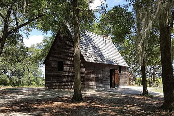 Cabin at Charles Towne Landing, South Carolina.